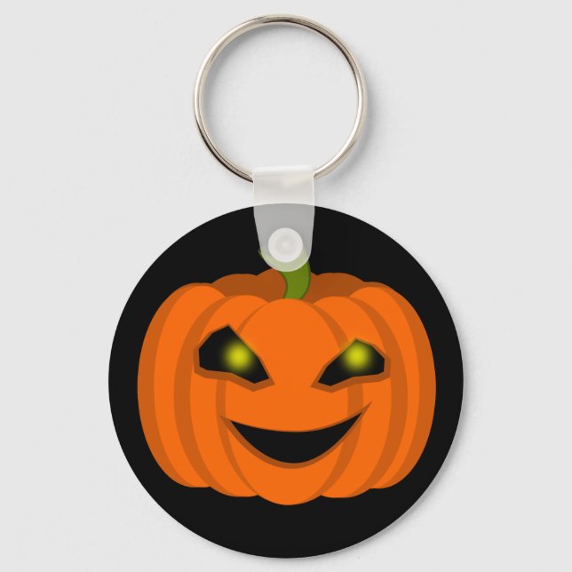 Scary Halloween Pumpkin Keychain (Front)