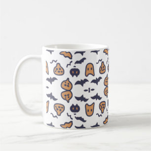 Scary Halloween Pumpkin Pattern Coffee Mug