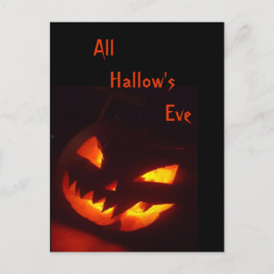 Scary Halloween Pumpkin Postcard