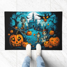 Scary Halloween Pumpkins Ghouls Haunted Mansion