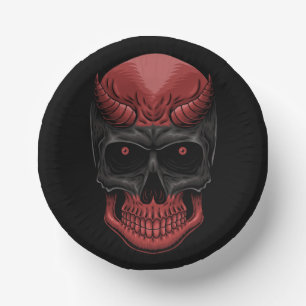 Scary Halloween Skull    Paper Plate