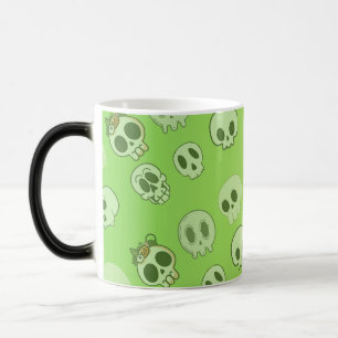 Scary halloween skulls magic mug