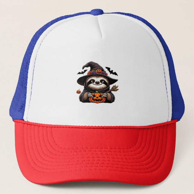 Scary Halloween Sloth Witch Hat Costume Spooky Sea (Front)