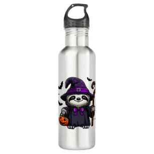 Scary Halloween Sloth Witch Hat Costume Spooky Sea 710 Ml Water Bottle