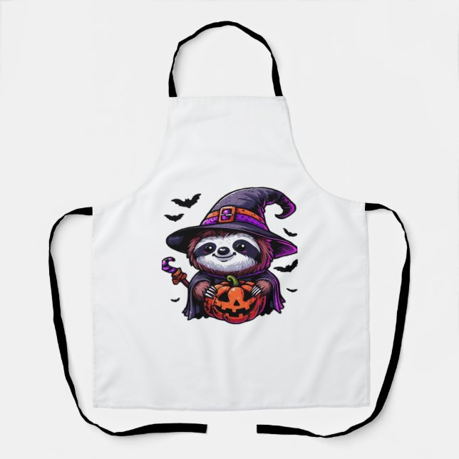 Scary Halloween Sloth Witch Hat Costume Spooky Sea Apron (Front)