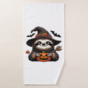 Scary Halloween Sloth Witch Hat Costume Spooky Sea Bath Towel