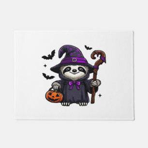 Scary Halloween Sloth Witch Hat Costume Spooky Sea Doormat