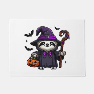 Scary Halloween Sloth Witch Hat Costume Spooky Sea Doormat