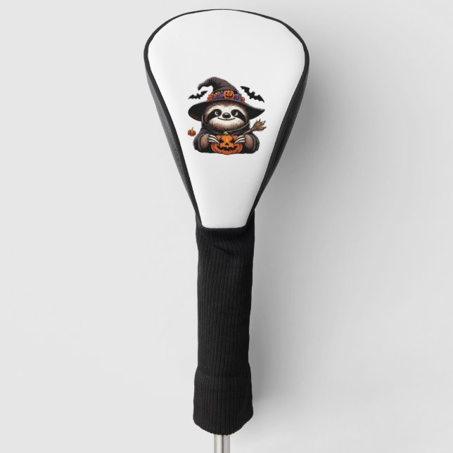 Scary Halloween Sloth Witch Hat Costume Spooky Sea Golf Head Cover (Front)