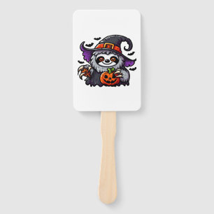 Scary Halloween Sloth Witch Hat Costume Spooky Sea Hand Fan
