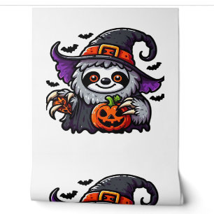 Scary Halloween Sloth Witch Hat Costume Spooky Sea Wallpaper