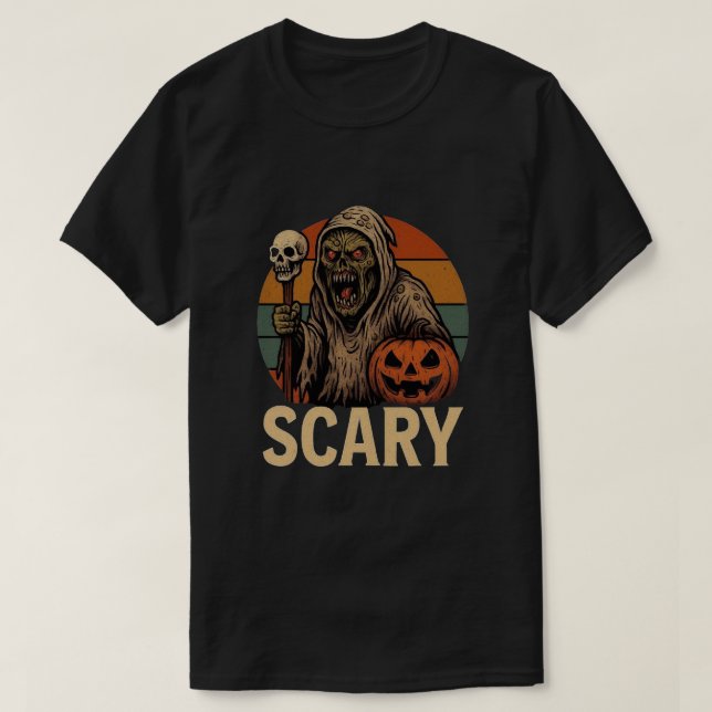 Scary Halloween T-Shirt  (Design Front)