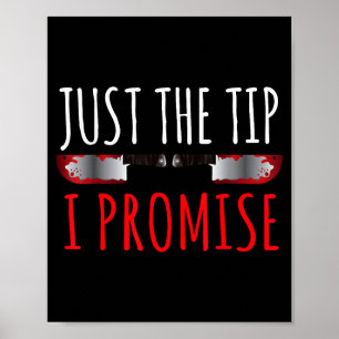 Scary halloween the tip promise bloody knife poster