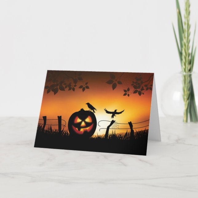Scary Halloween Themed Background Card (Front)