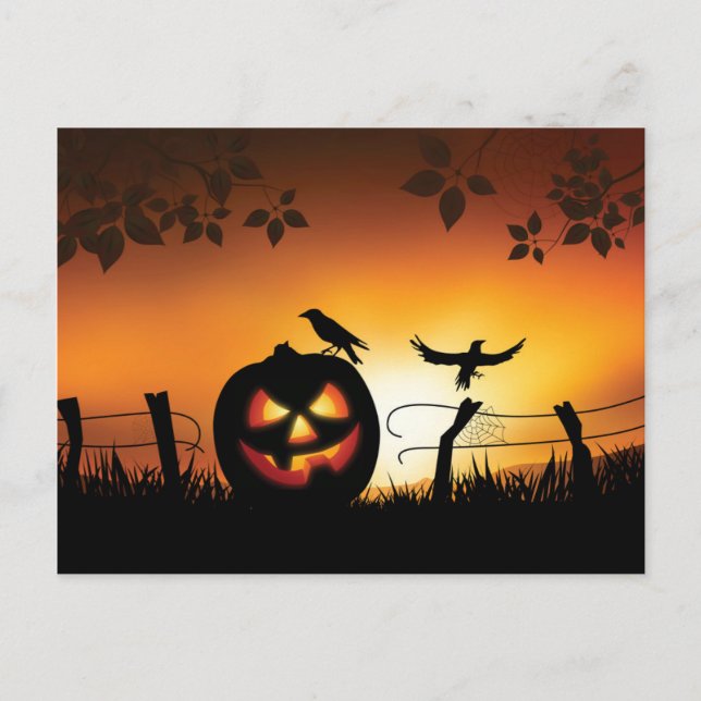 Scary Halloween Themed Background Postcard (Front)