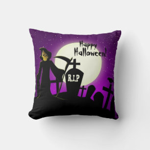Scary Halloween Throw Pillow