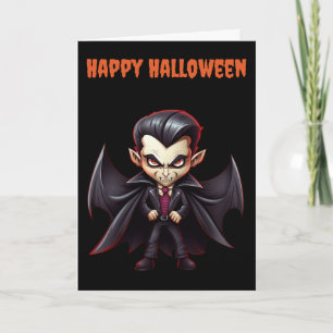 Scary Halloween Vampire Holiday Card