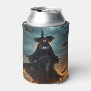 Scary Halloween Witch,  Can Cooler