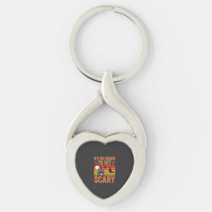 Scary Halloween Witch Haunted House Design_1 Keychain