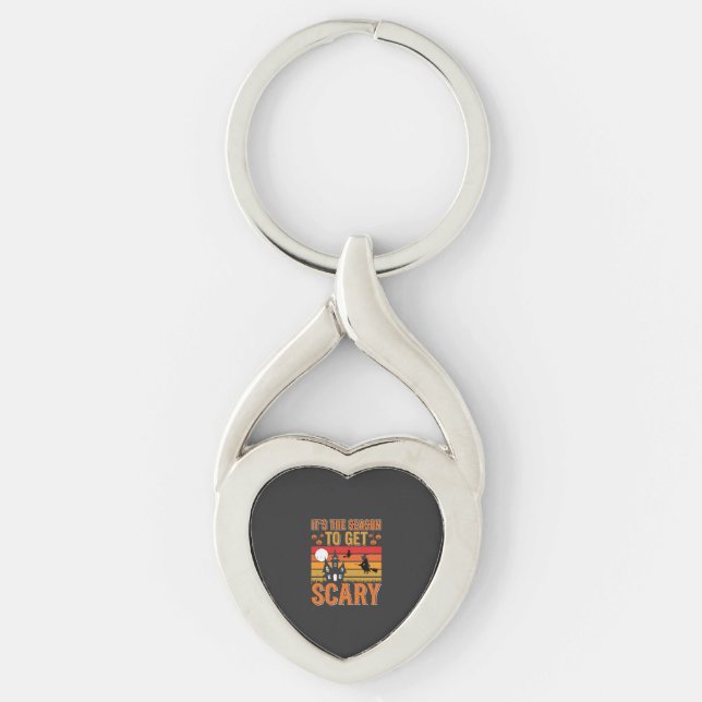 Scary Halloween Witch Haunted House Design_1 Keychain (Front)