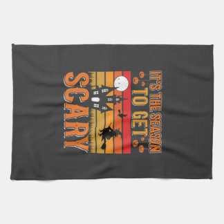 Scary Halloween Witch Haunted House Design_1 Kitchen Towel
