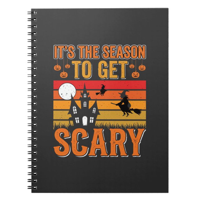 Scary Halloween Witch Haunted House Design_1 Notebook (Front)