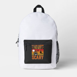 Scary Halloween Witch Haunted House Design_1 Printed Backpack