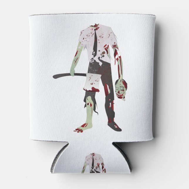 scary halloween zombie can cooler (Front)