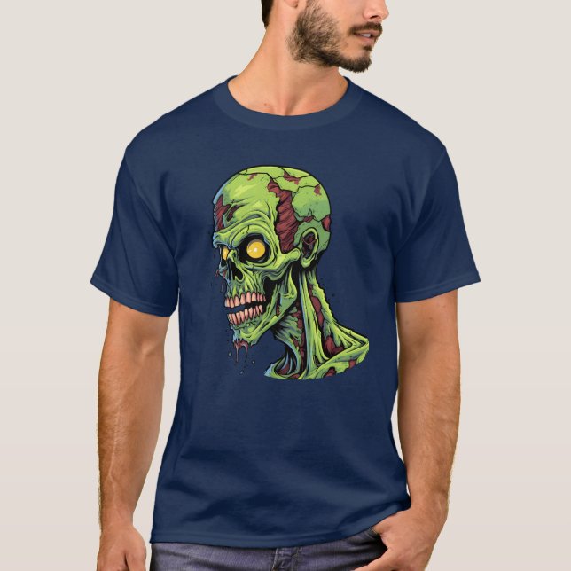 Scary Halloween Zombie family T-Shirt (Front)