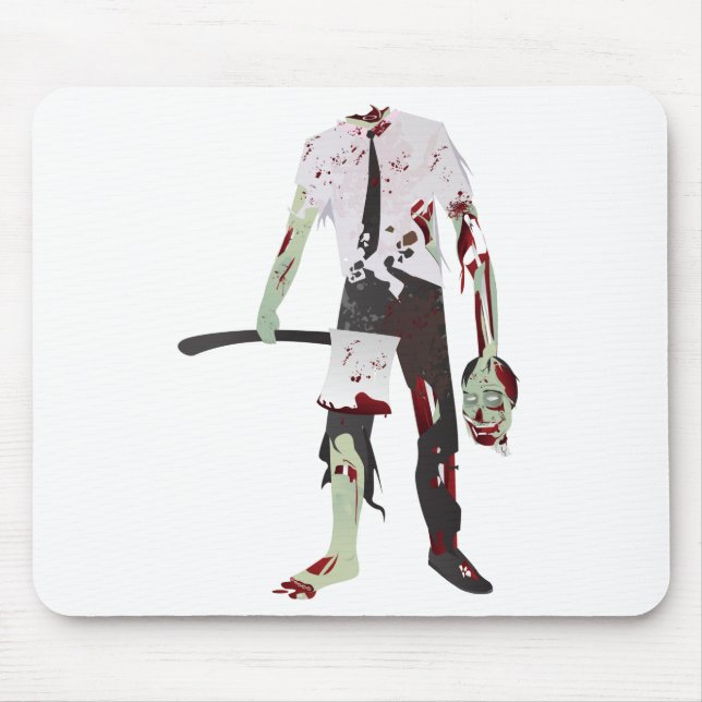 scary halloween zombie mouse pad (Front)