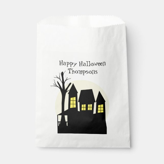 Scary Haunted House Favour Bag (Front)