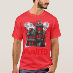 Scary Haunted House Horror Art  T-Shirt