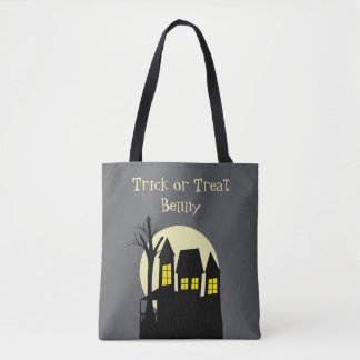 Scary Haunted House Tote Bag
