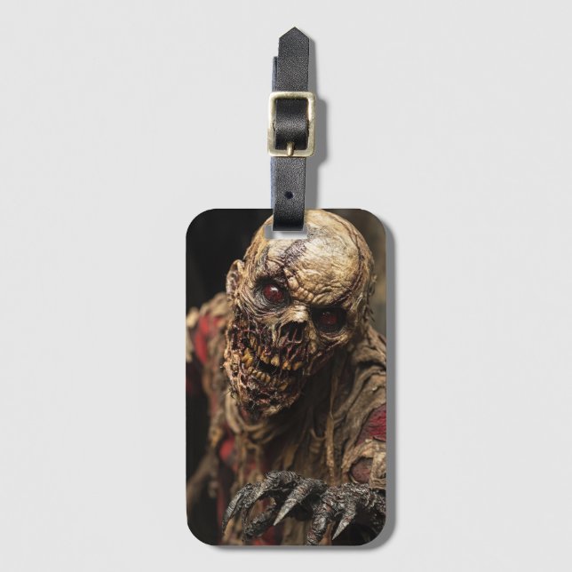 Scary Horror Skull Demon  Luggage Tag (Front Vertical)