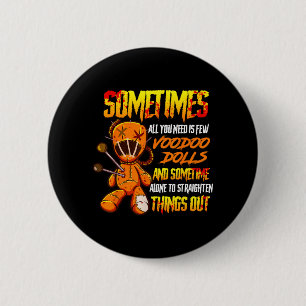 Scary Horror Voodoo Doll 2 Inch Round Button