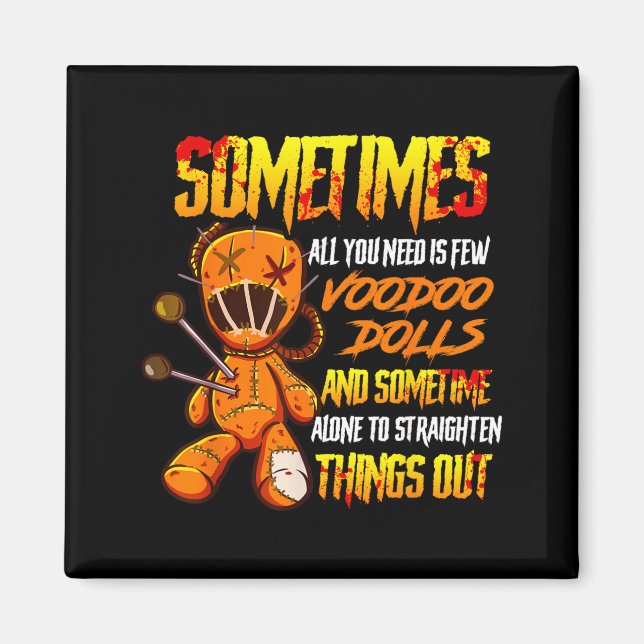 Scary Horror Voodoo Doll Magnet (Front)
