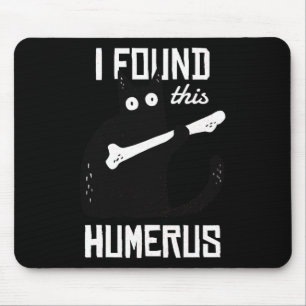 Scary I Found This Humerus Cat Black Humourous Med Mouse Pad