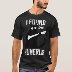 Scary I Found This Humerus Cat Black Humourous Med T-Shirt