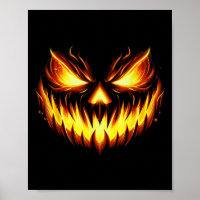 Scary Jack O Lantern Carved Pumpkin Face Halloween
