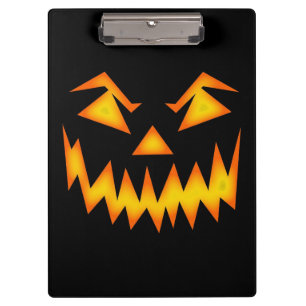 Scary Jack O Lantern Face Clipboard