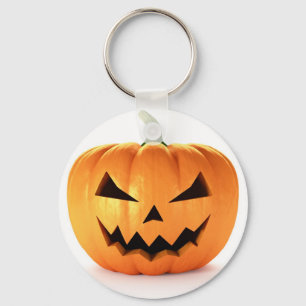 Scary Jack O Lantern Halloween Pumpkin Keychain