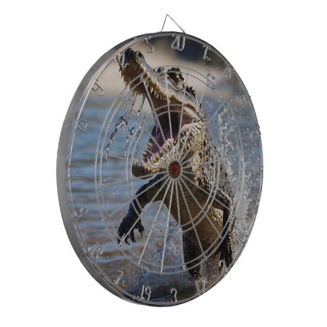 Scary Jaws: Australian Crocodile Leaping Dartboard (Front Left)