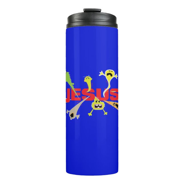 Scary Jesus Thermal Tumbler (Front)
