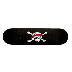 Scary Jolly Roger Pirate Skateboard Deck