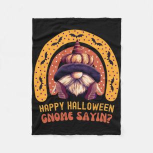 Scary Kids Halloween Costume Girls Gnome Sayin  Fleece Blanket