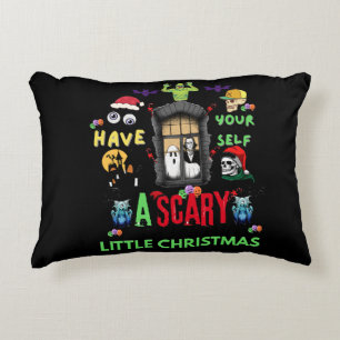 Scary Little Christmas Horror Holiday Design   Accent Pillow