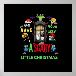 Scary Little Christmas Horror Holiday Design  T-Sh Poster