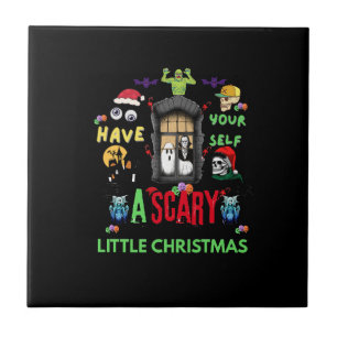 Scary Little Christmas Horror Holiday Design  T-Sh Tile