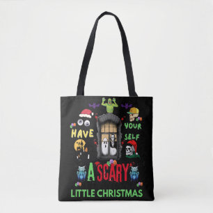 Scary Little Christmas Horror Holiday Design  T-Sh Tote Bag