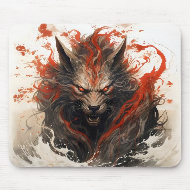Scary Magical Beast Mouse Pad (Front)